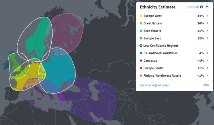 ancestrydna ethnicity estimate