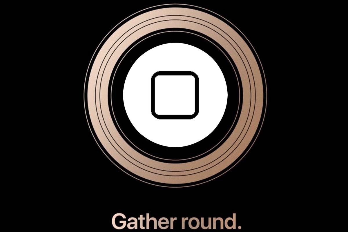 apple round home button