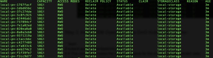 configure local volumes