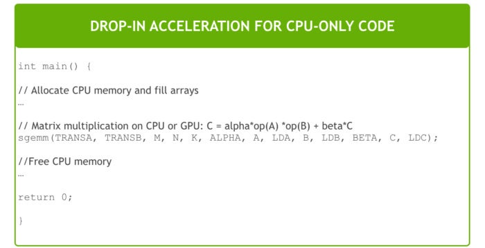 cuda drop in acceleration