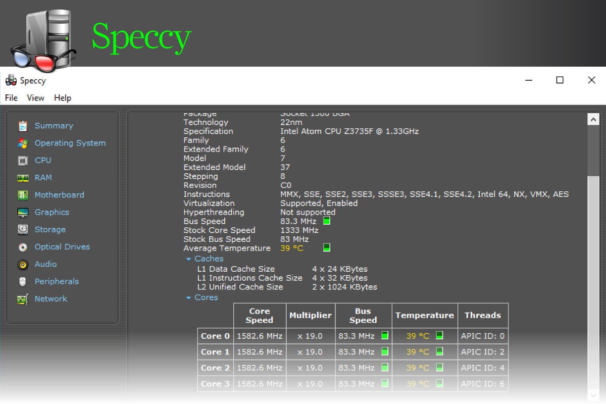 speccy for windows 10