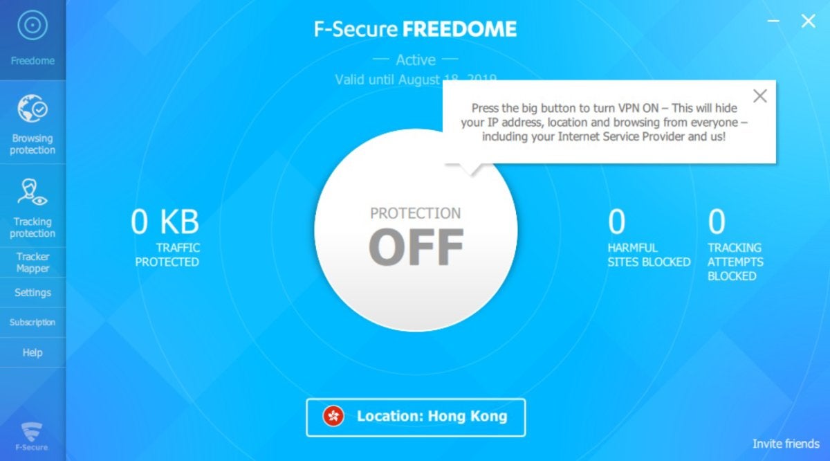 F Secure Freedome Review A Vpn With Some Built In Antivirus Features Pcworld