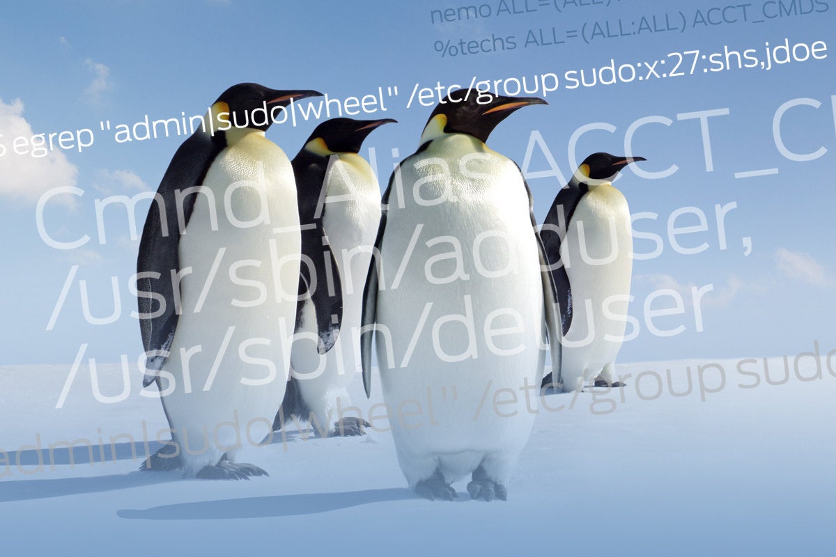 linux security commands penguins code