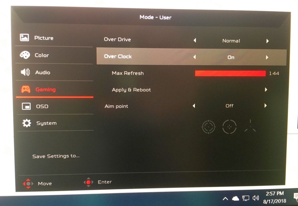 monitor overclocking