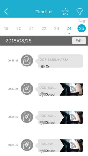 mydlink timeline