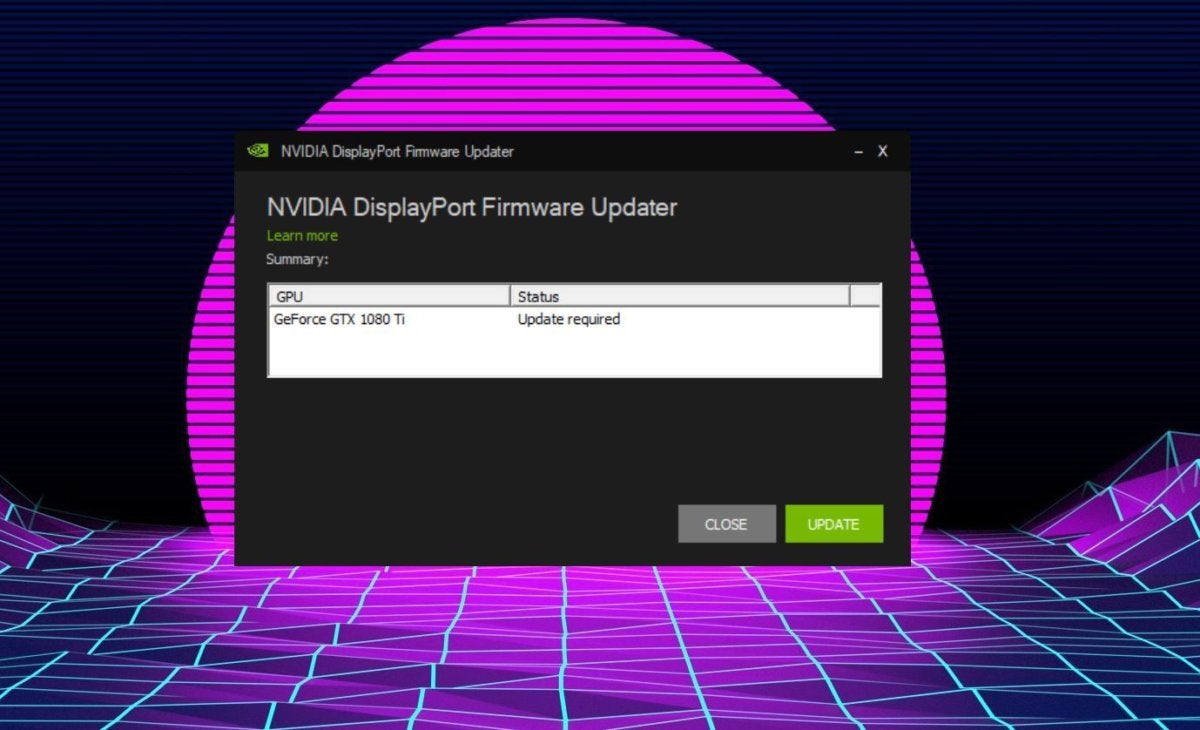 nvidia displayport firmware
