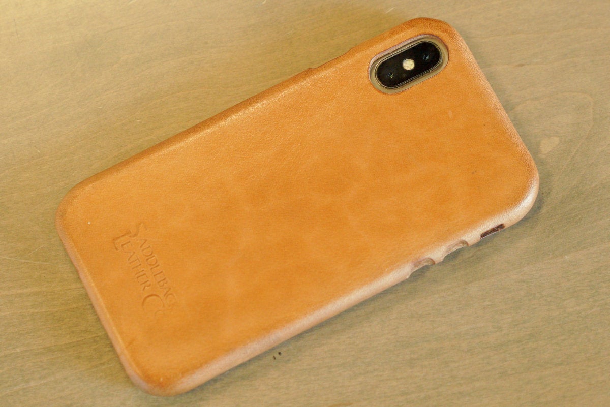 saddleback boot leather iphone case back