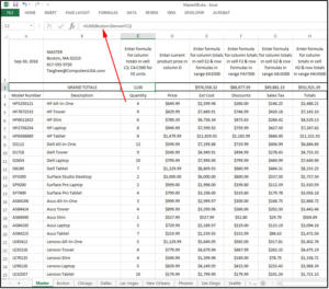 06 enter calculate formulas in master for multiple sheets