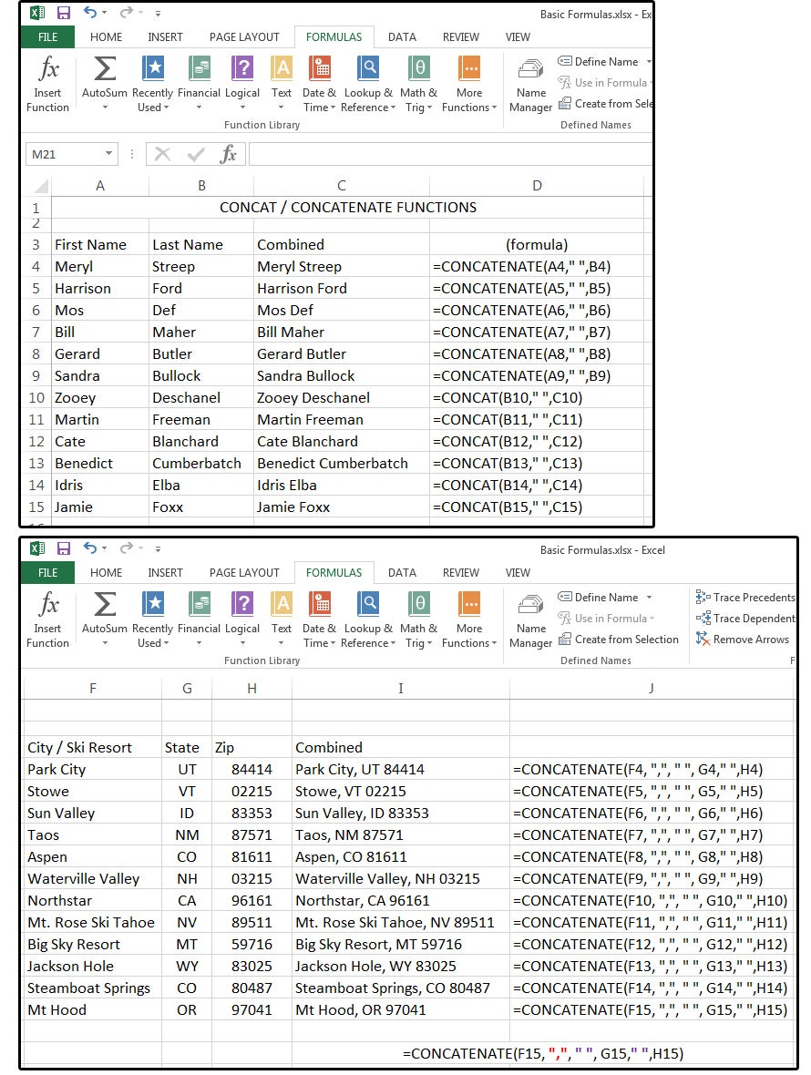 excel for mac combine strings from two cells