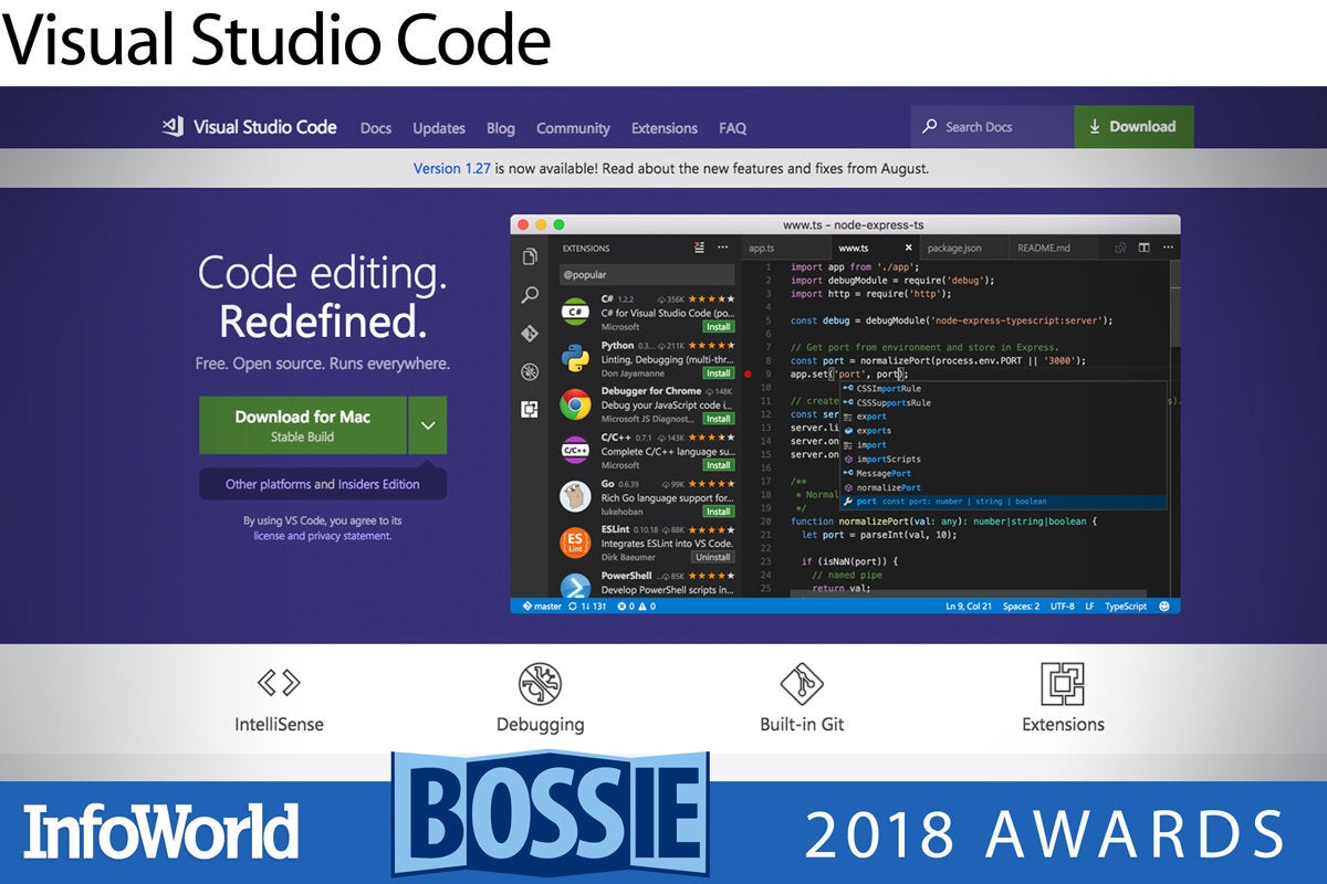 bos 2018 visual studio code