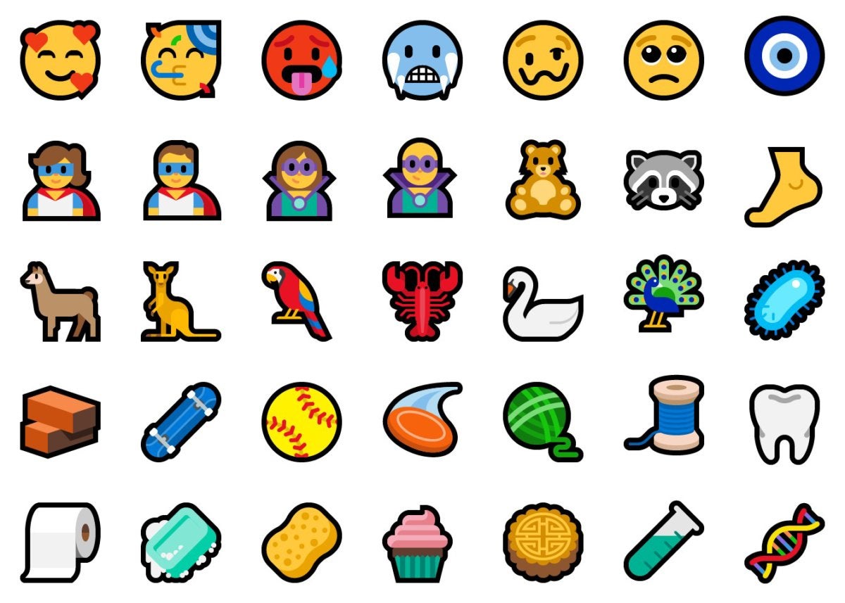 Windows October 10 Update emoji 11