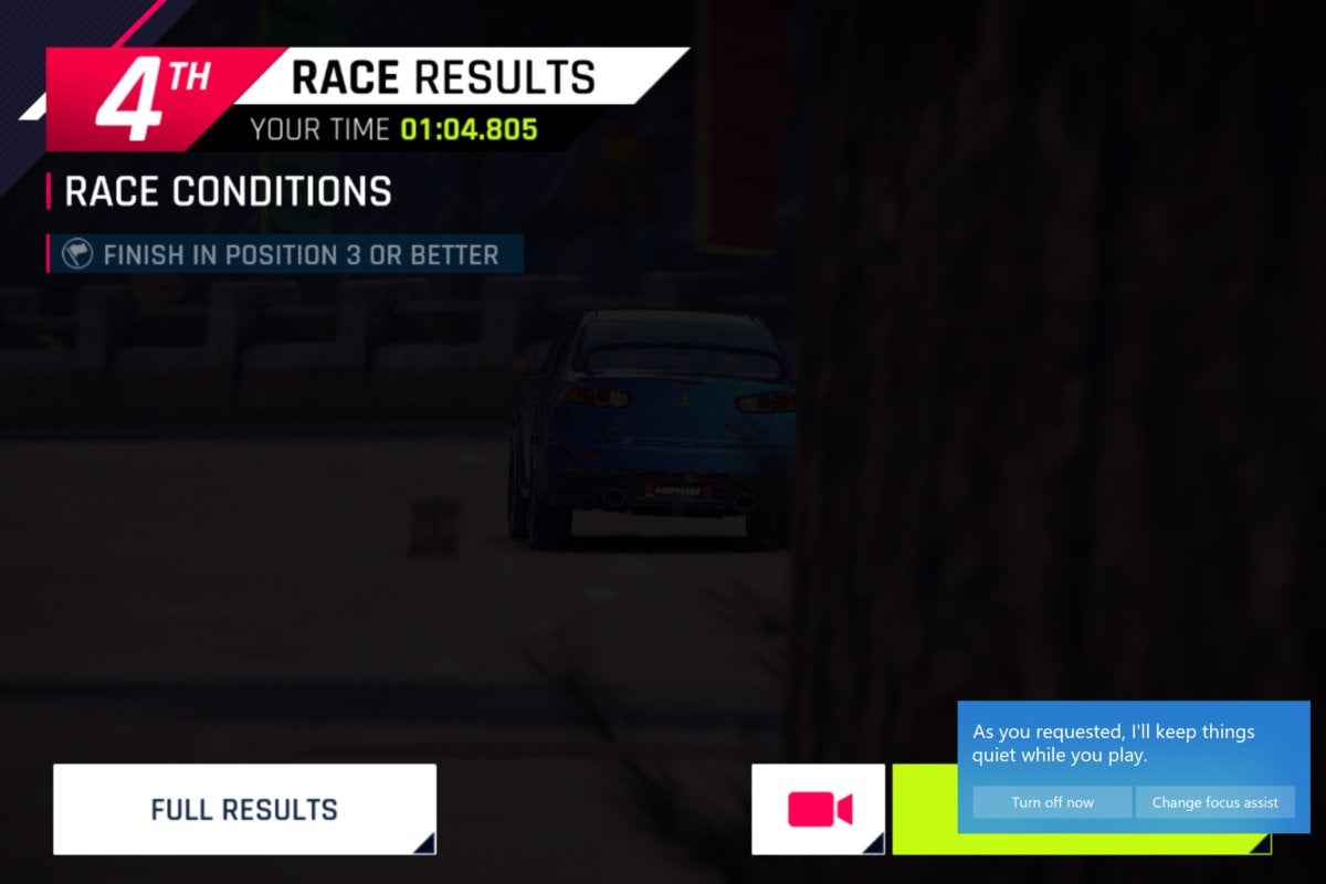 Windows 10 October 2018 Update focus assist during game