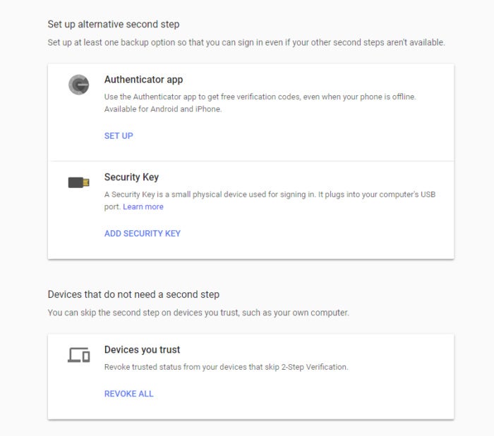 google account two factor