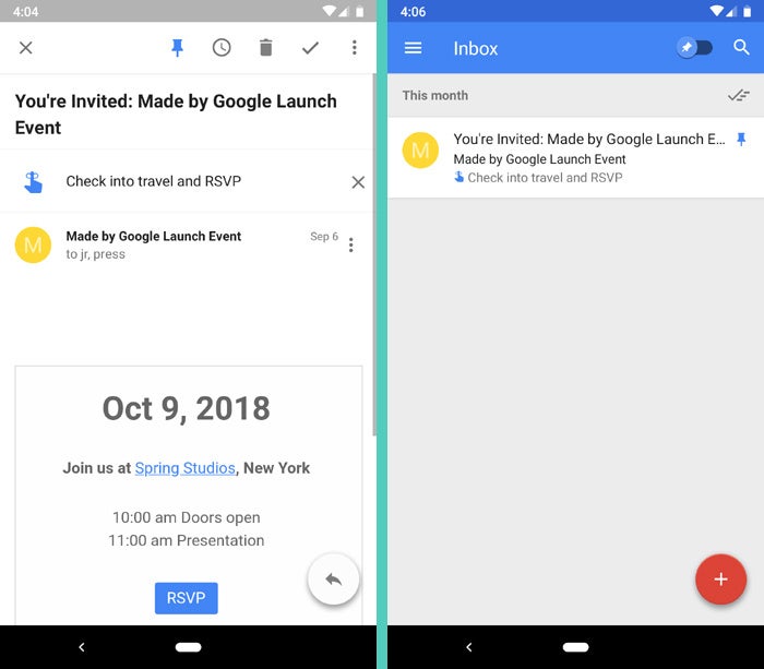 Google Inbox Reminders