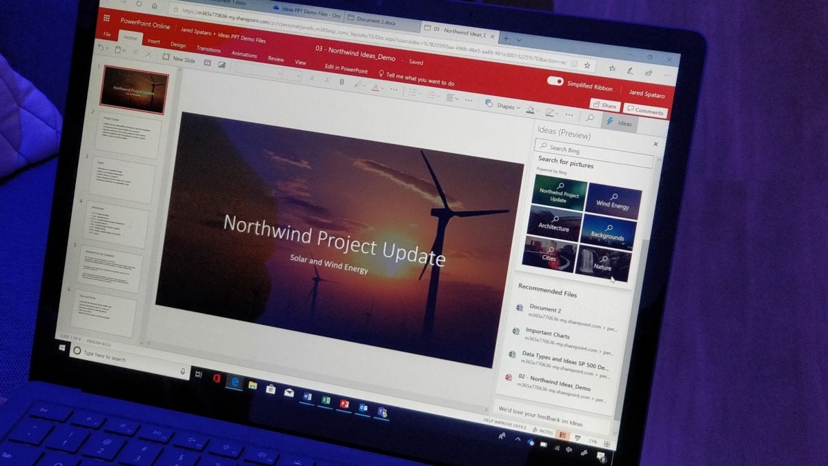 New Microsoft Search Ideas Tap Ai To Add Smart Features To Microsoft S Office 365 Pcworld