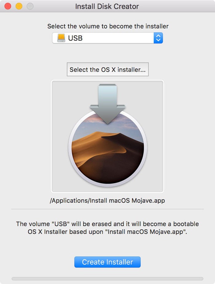 install disk creator mac os