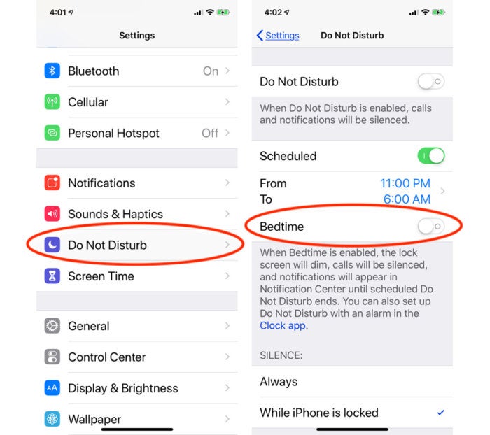 ios12 bedtime mode