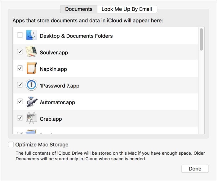 optimize mac storage icloud drive