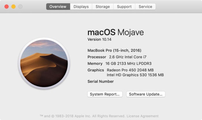 mojave about this mac