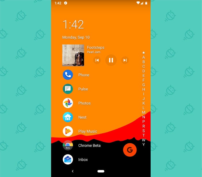 niagara launcher android music control