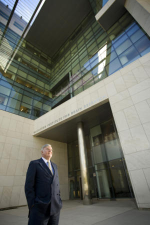 Patrick McGovern, exterior shot at the McGovern Institute for Brain Research [MIBR] at MIT