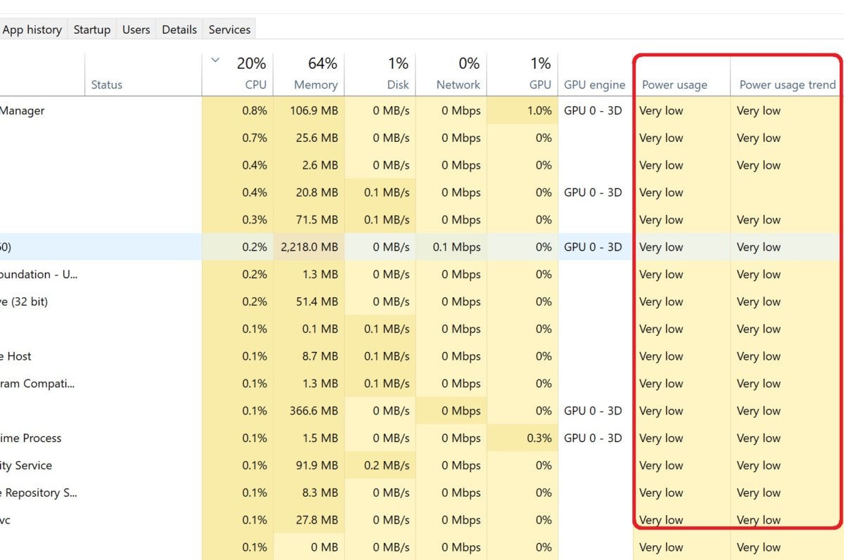 Microsoft Windows 10 October 2018 Update power trends unedited