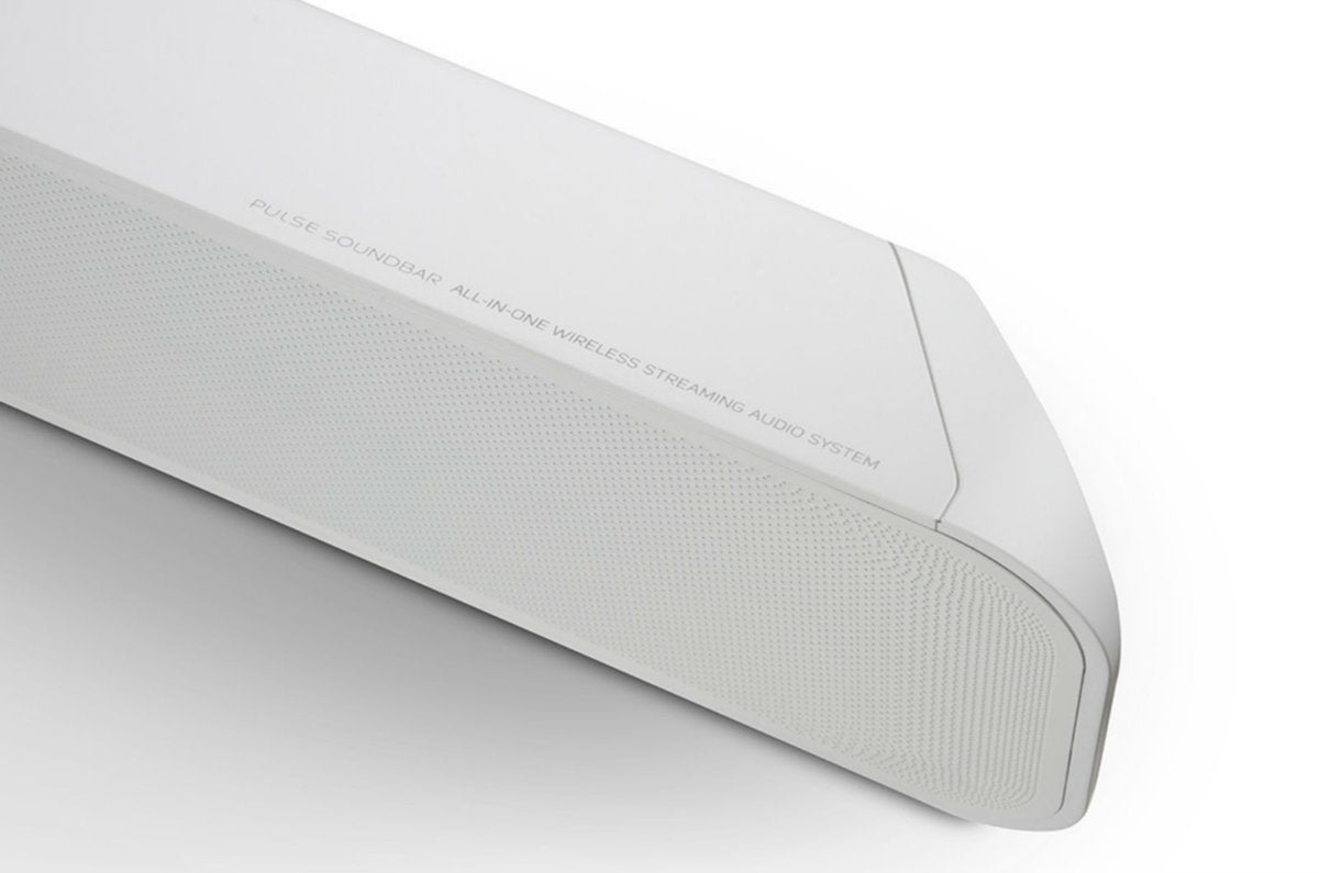 pulse soundbar white top angle view
