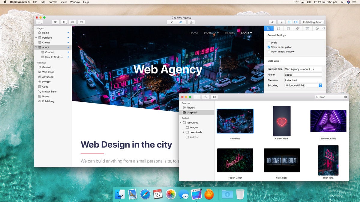 rapidweaver 8 unsplash integration