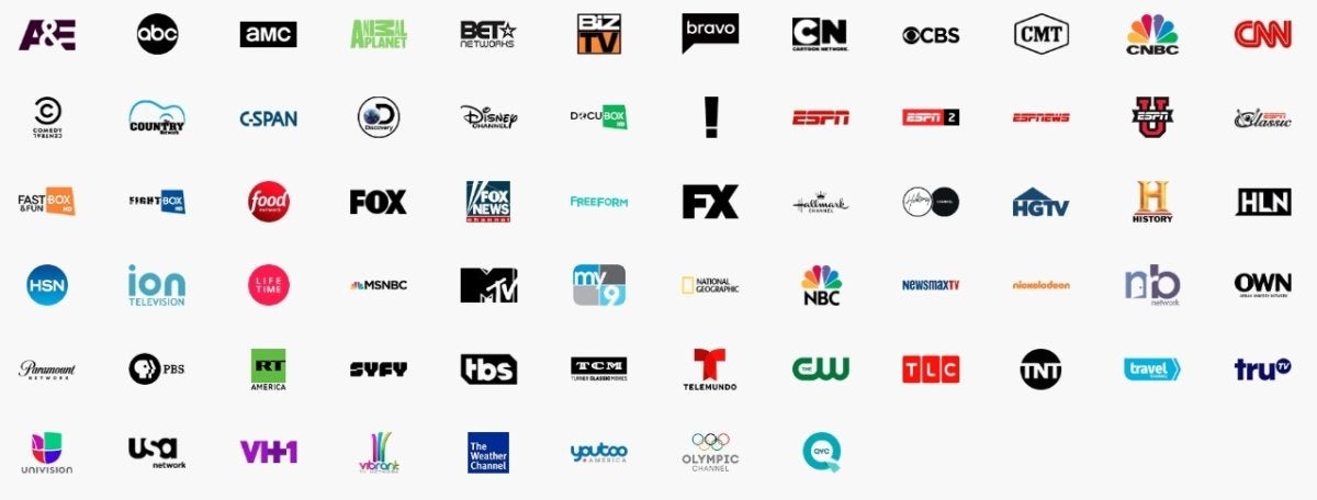 compare streaming tv services 2018 channel lists