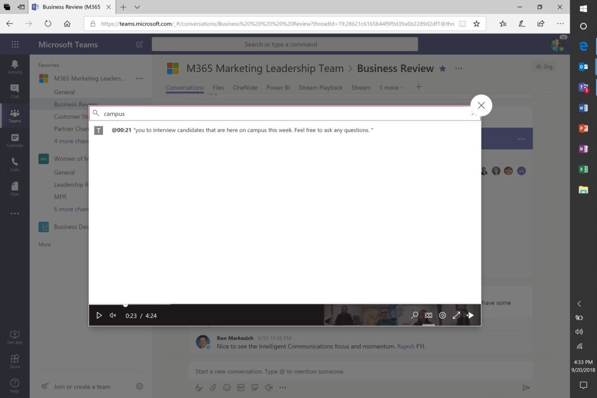 microsoft teams transcribe