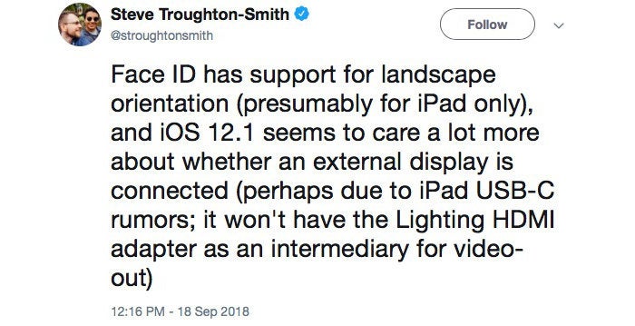toughton smith ios121 beta tweet