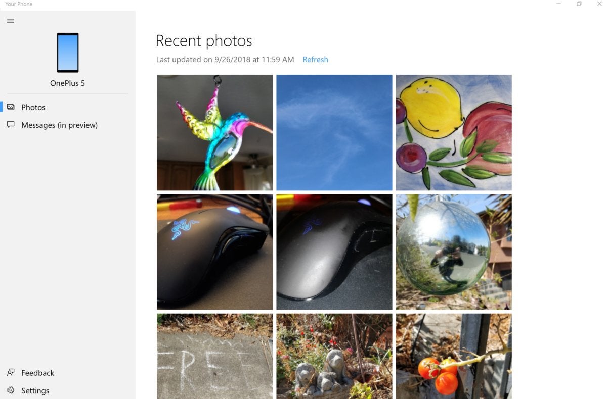 Windows 10 Oct. 2018 Update your phone photos