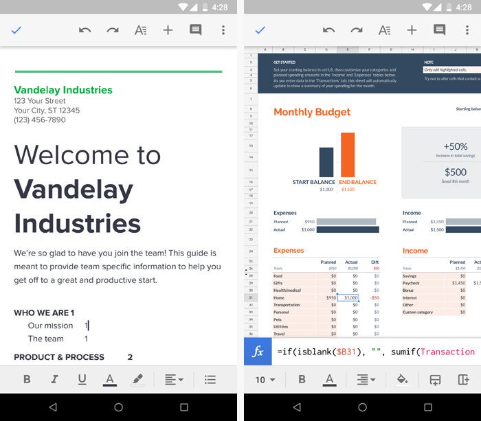 03 android office apps google docs sheets