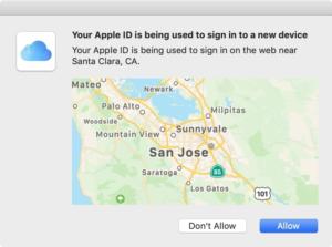 apple 2fa location