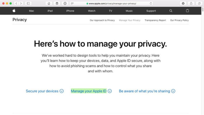 apple how to manage privacy