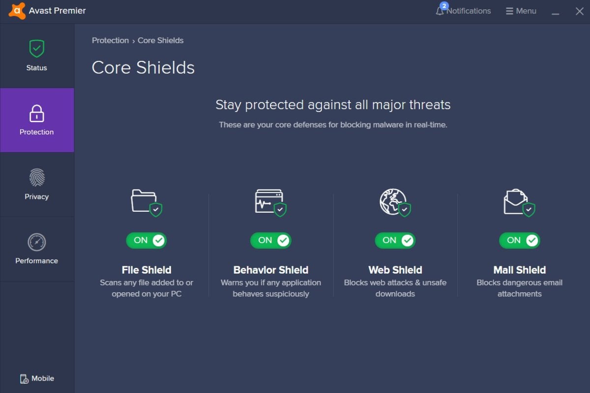 how to disable deepscreen in avast 2019