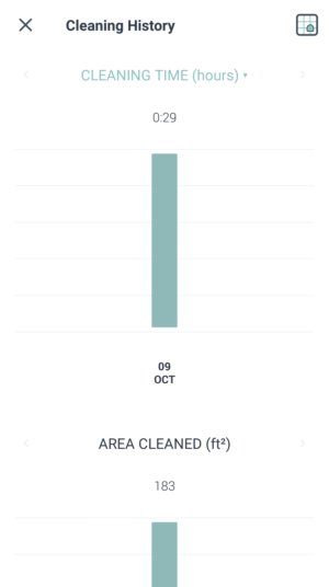 botvac d6 cleaning history