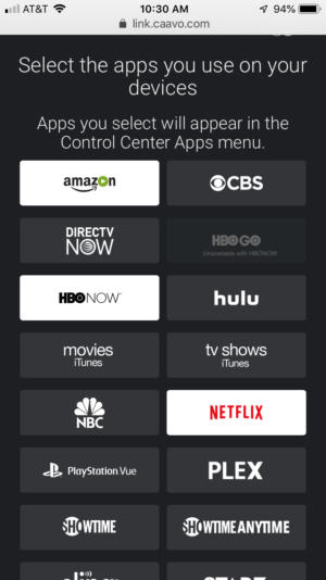 caavo user interface 2