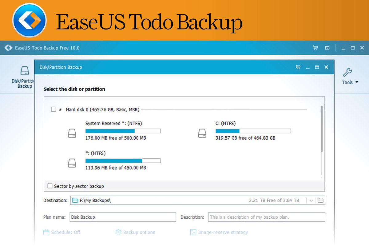 Computerworld  >  Free Apps for Windows 10 > #08 - EaseUS Todo Backup