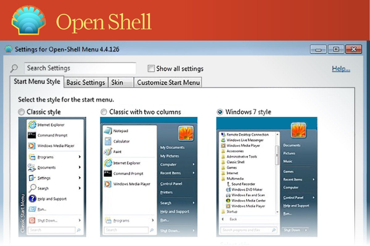 Computerworld  >  Free Apps for Windows 10 > #30 - Open Shell