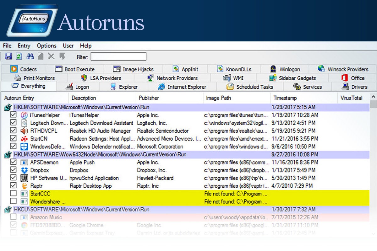 download the new for windows AutoRuns 14.10