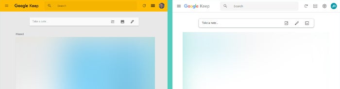 Google App Redesigns: Keep, Web