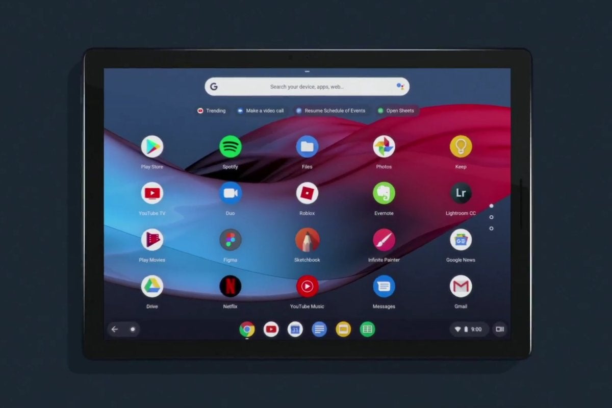 google pixel slate screen