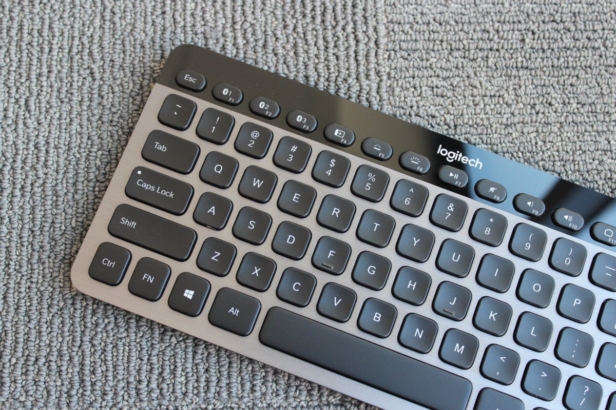 Logitech K810 Several devices for the keyboard on the left