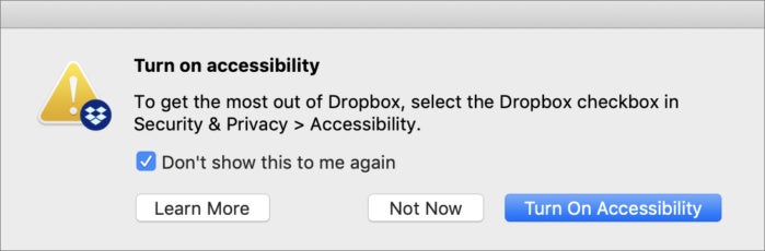 mac911 dropbox accessibility dialog