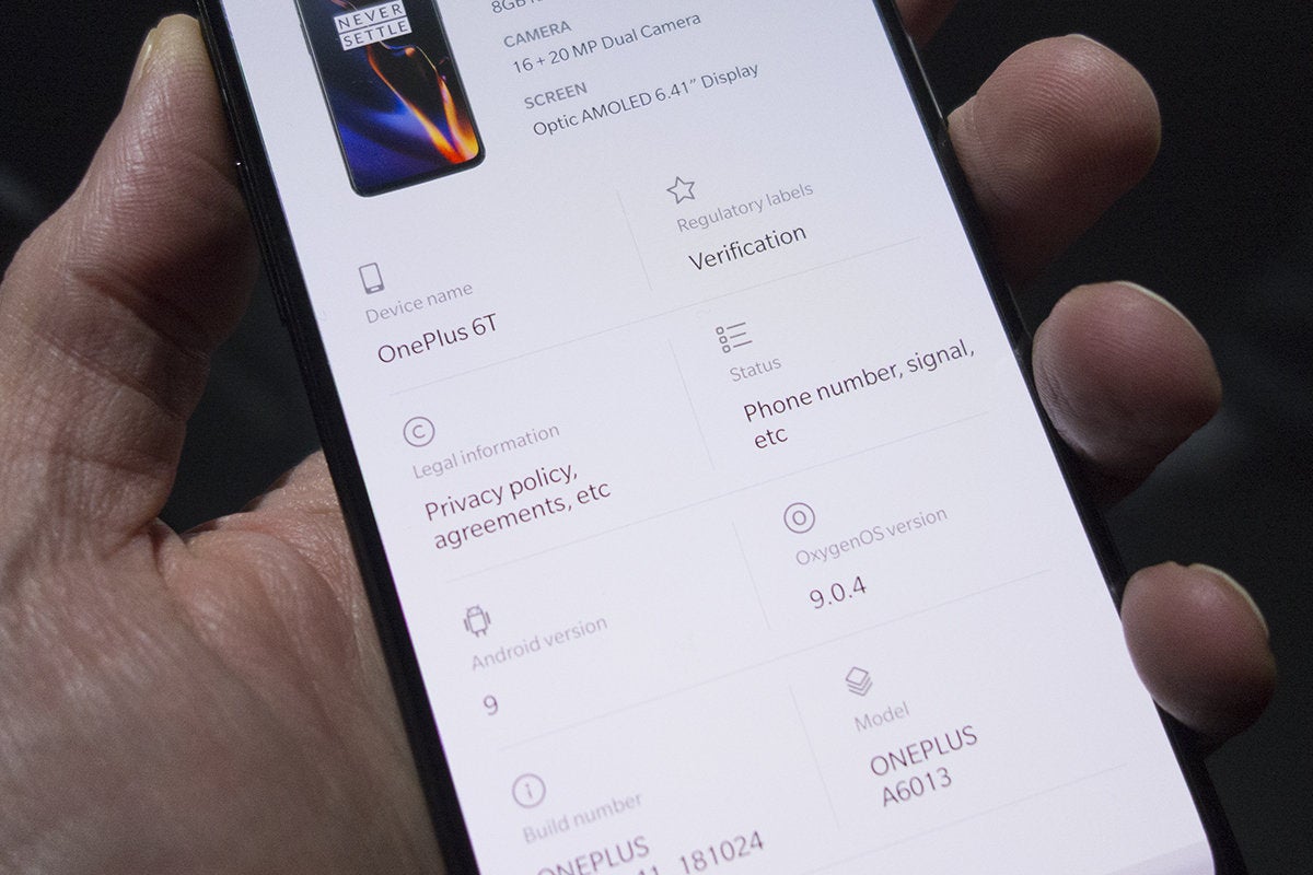 oneplus 6t specs