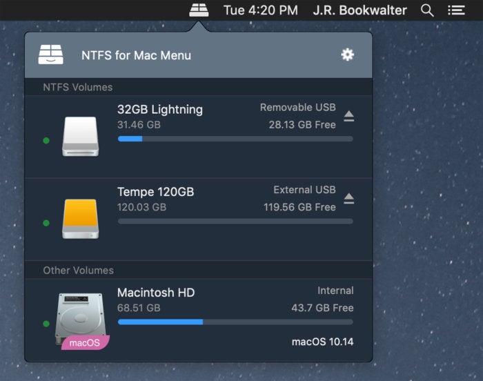 paragon ntfs for mac mojave edition menu bar app