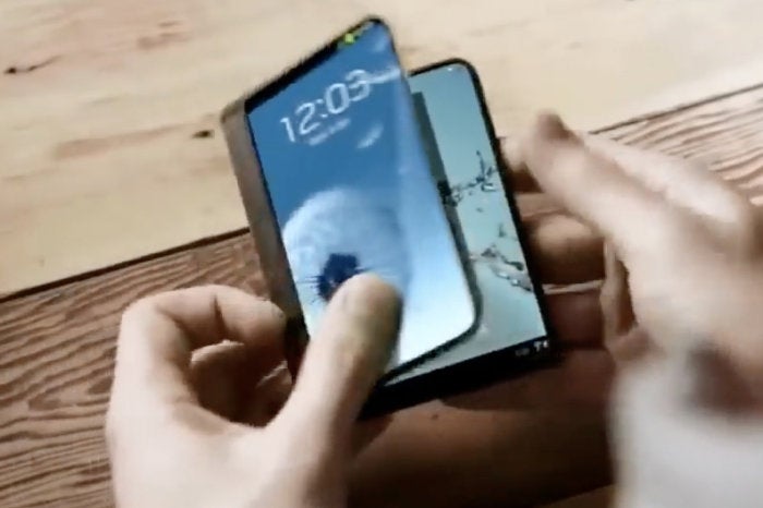 samsung folding phone closed