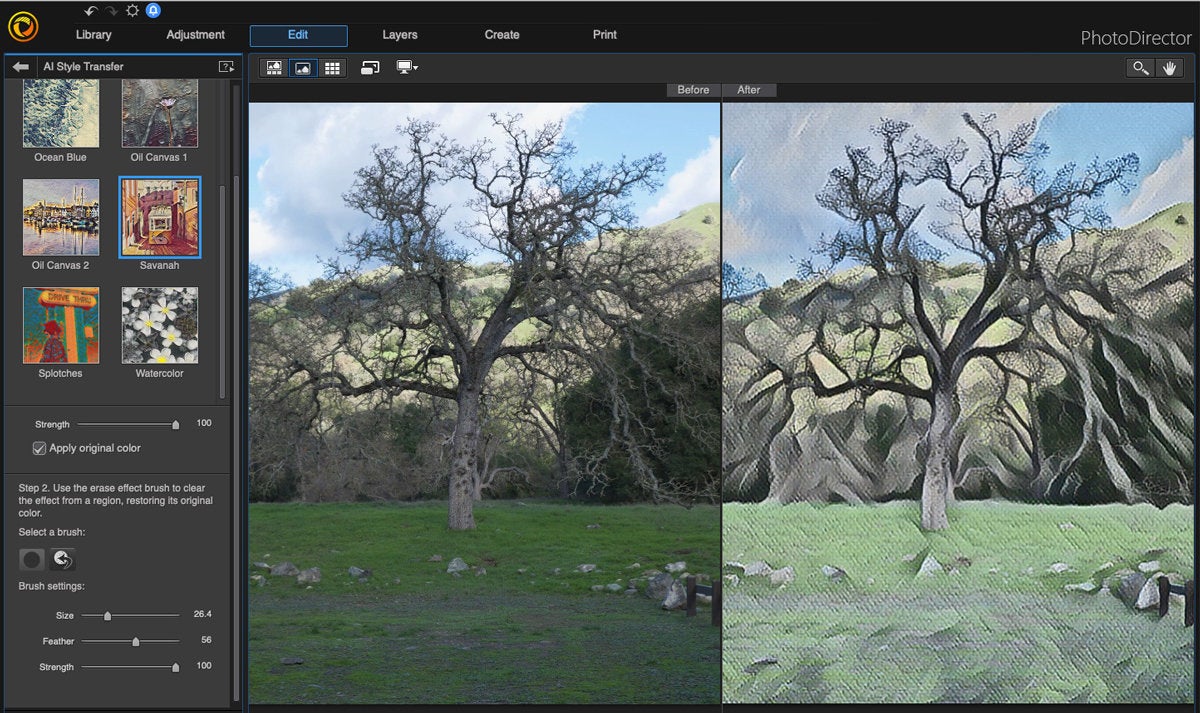 cyberlink photodirector mac ai style transfer