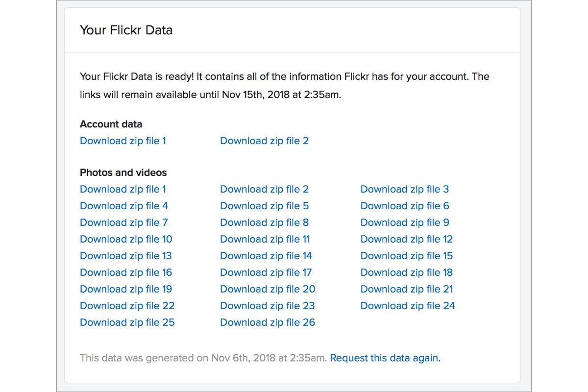flickr your flickr data info